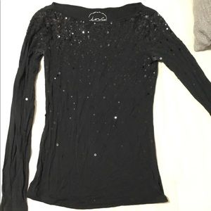 Inc Black Sequence Top
